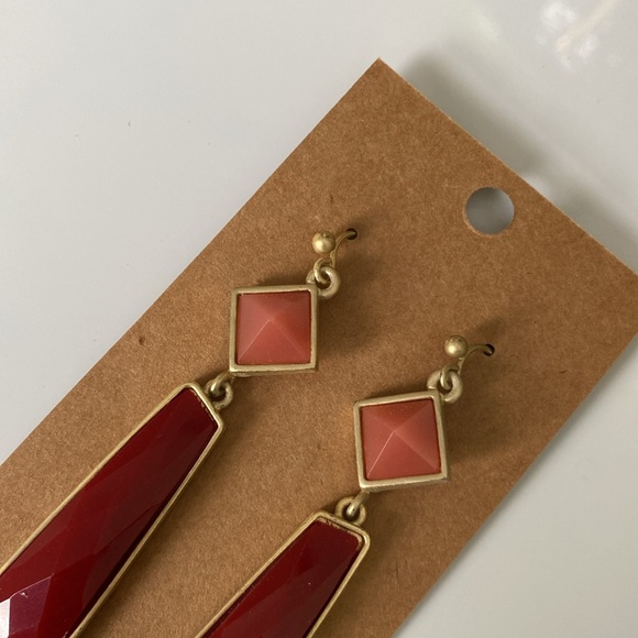 Satin Gold Tone Earrings - Picture 6 of 7